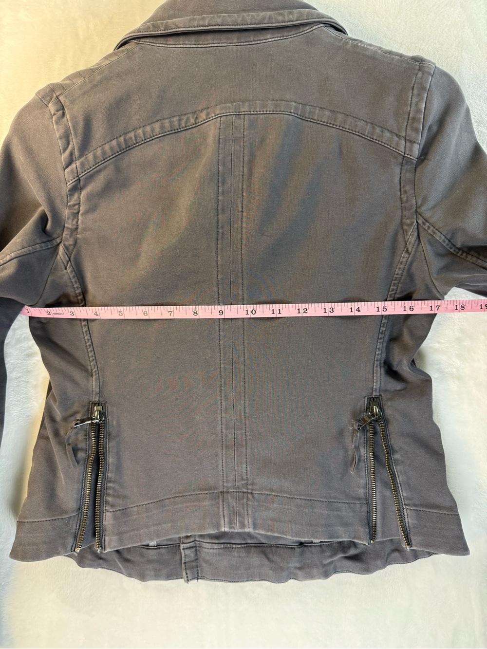 Peyton Jensen Harlow Moto Jacket Charcoal Gray Size S - Picture 8 of 10